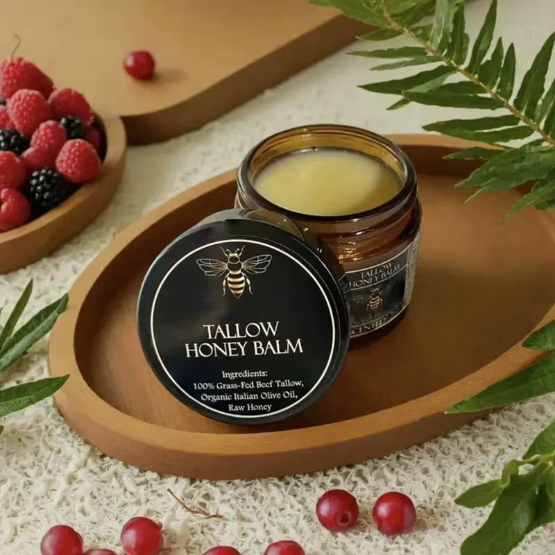 Tallow Honey Balm™ Organic Beef Tallow & Raw Honey Moisture Balm