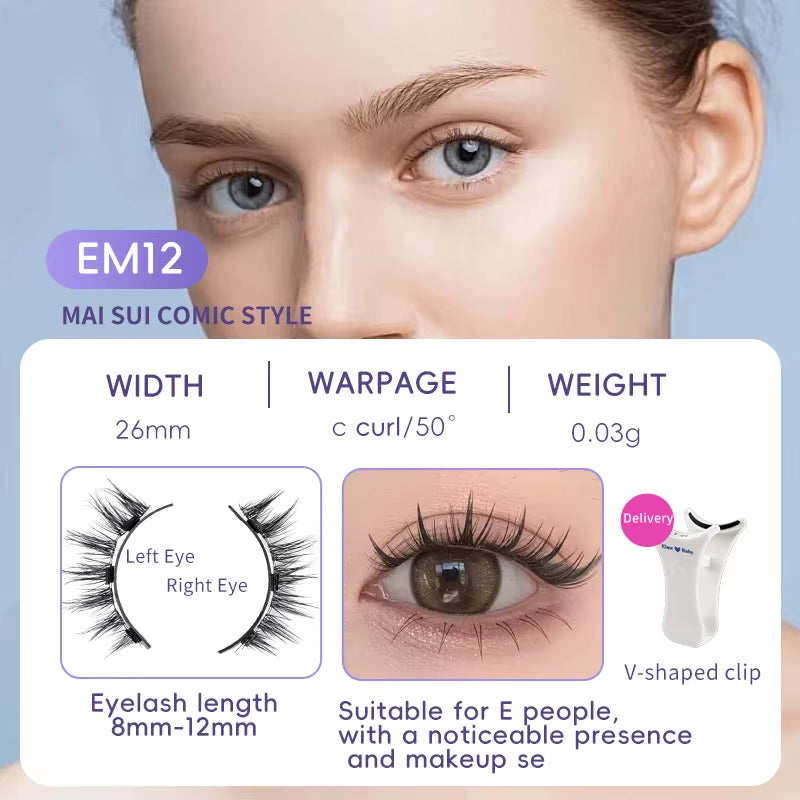 Magnaluxe Magnetic Lashes Set – Natural, Soft & Reusable with No-Glue Application Tool for Effortless Eye Glam