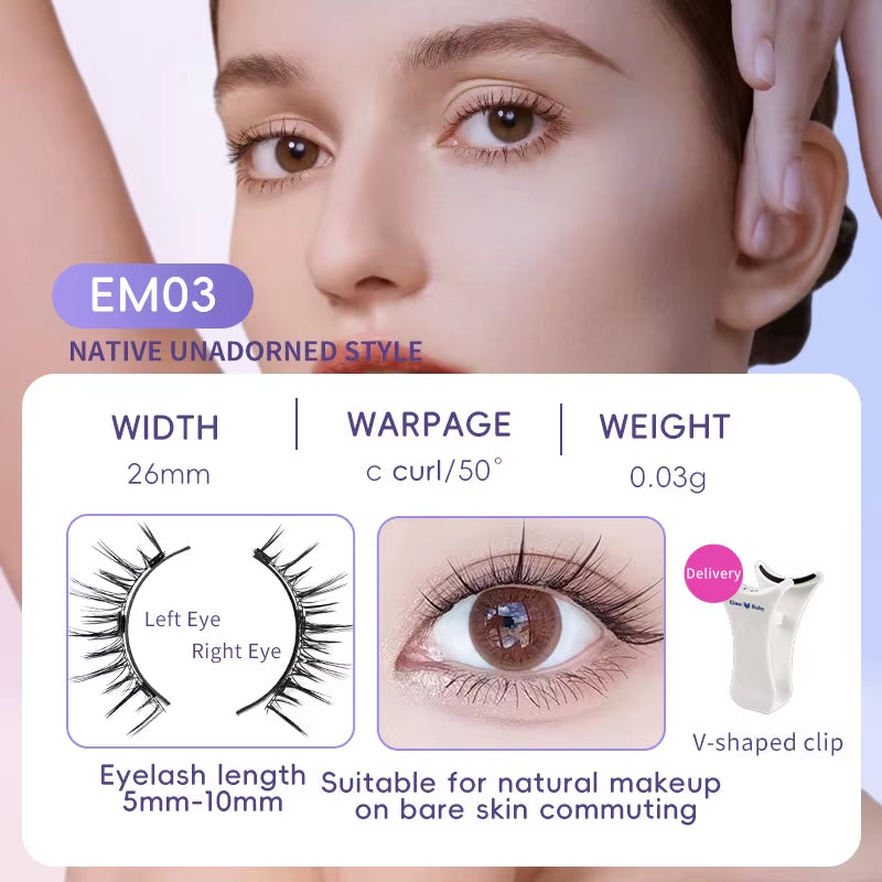 Magnaluxe Magnetic Lashes Set – Natural, Soft & Reusable with No-Glue Application Tool for Effortless Eye Glam