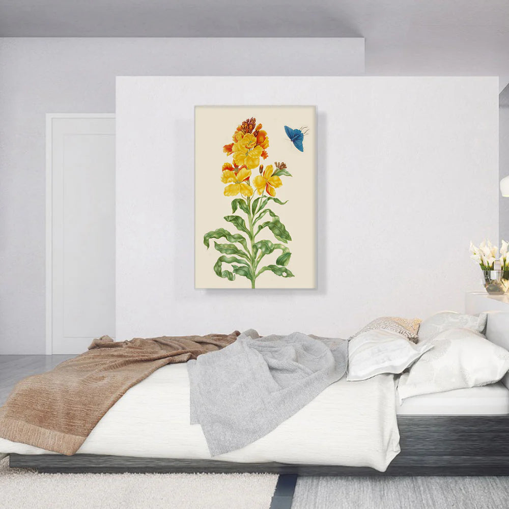 Wallflower with Blue Butterfly 1705