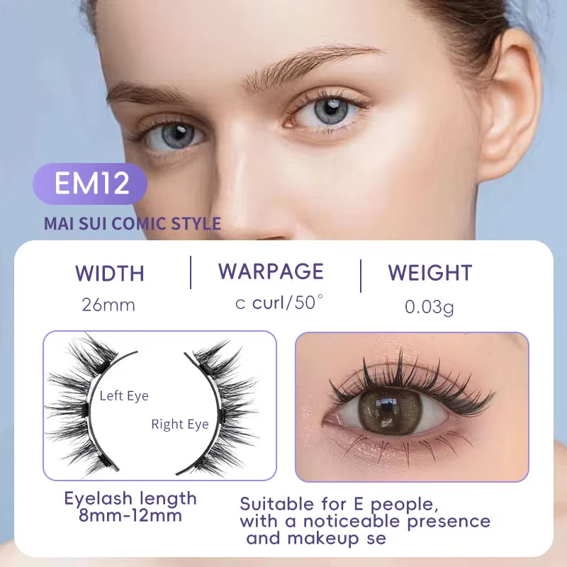 Magnaluxe Magnetic Lashes Set – Natural, Soft & Reusable with No-Glue Application Tool for Effortless Eye Glam