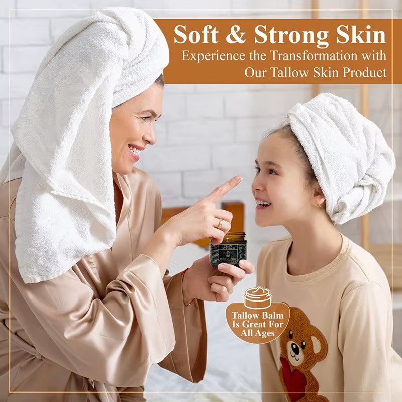Tallow Honey Balm™ Organic Beef Tallow & Raw Honey Moisture Balm