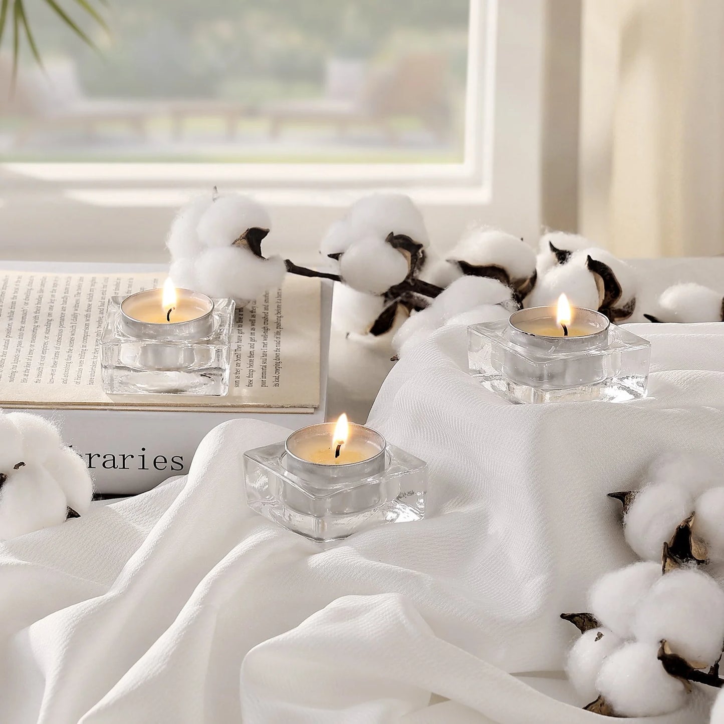 VEVOR 200 Pack Unscented Tea Lights Candles 6.5 Hours Long Burning Christmas