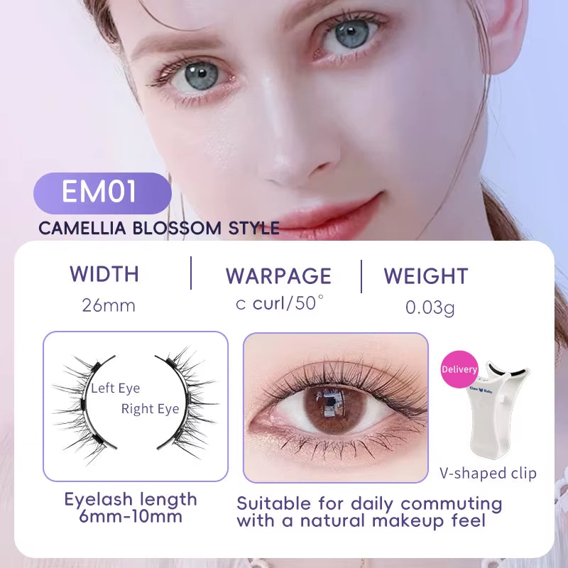 Magnaluxe Magnetic Lashes Set – Natural, Soft & Reusable with No-Glue Application Tool for Effortless Eye Glam