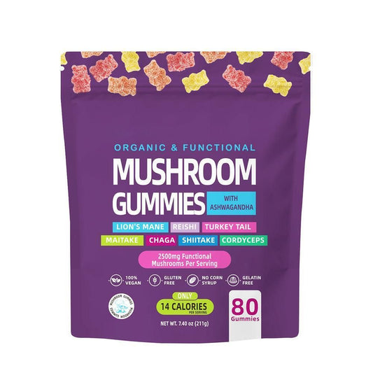 Premium Organic Mushroom Multi-Complex Gummies for Memory and Focus